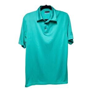 FANTANA Golf Polo Shirt Mens Medium Teal‎ Short Sleeve Athletic Casual